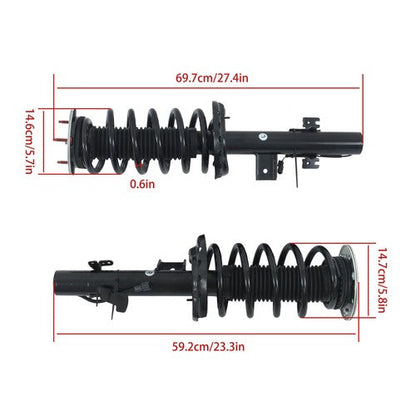 For Range Rover Evoque 2012-2018 NEW Set Shock Absorber Strut Assys w/ Electric