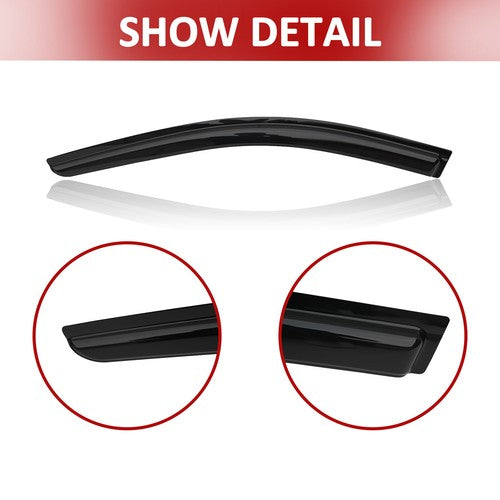 4PCS FIT 2008-2012 Honda Accord  Window Vent Visor Sun Rain Guard Gloss Black