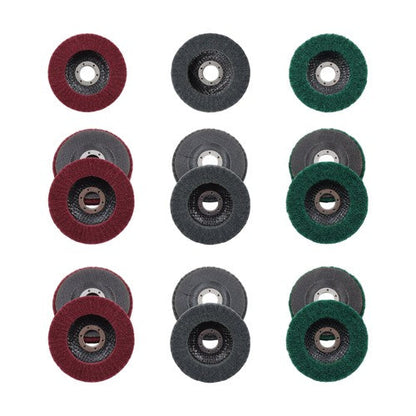 Flap Wheels Set 180# 320# 600# 5 Pcs of each Scour Flap Disc 15 Pcs 4.5 Inch