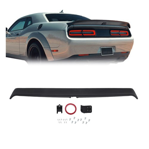 For 2015-24 Dodge Challenger Hellcat Redeye Style Matte Trunk Spoiler Wing Black