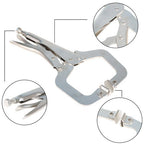 10 pc 11" Swivel Pad Locking C-Clamp Locking Pliers Entrained Rotary Gasket US