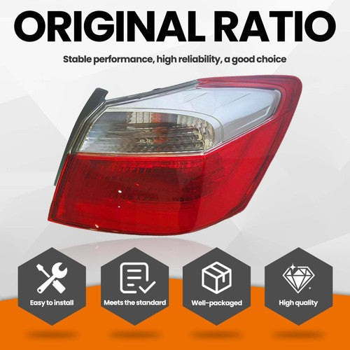 Outer Tail Light Right Side for 2013-2015 for Honda Accord Sedan EX LX Sport