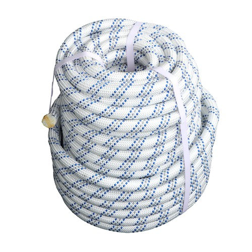 3/4" x 120' Double Braided Polyester Rope 3200 Lbs Breaking Strength For Swing
