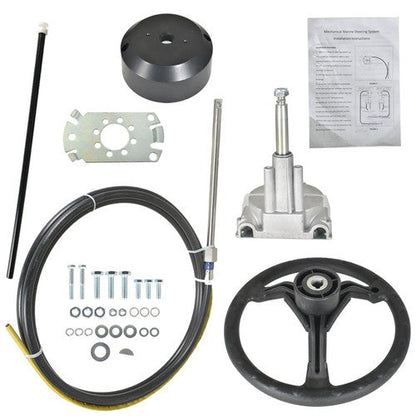 13 Feet Boat Rotary Steering System Outboard Kit Marine with Wheel SS13713