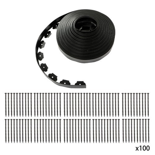 2 Inch For Lawn Tall Garden Edging 80ft Landscape Edging with 100 Spikes New