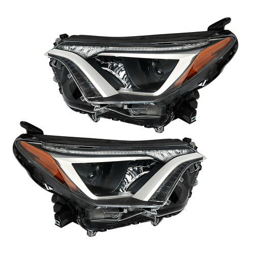 Headlights Halogen For Toyota Rav4 2016 2017 18 Tube Bar Driver+Passenger Side