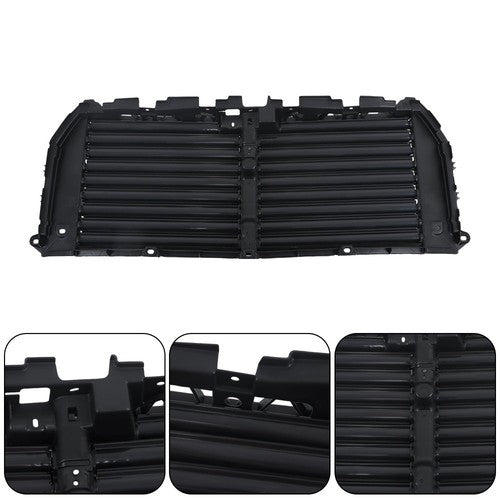 Black Upper Radiator Grille Air Shutter Assembly W/Motor For Ford F150 2015-2017