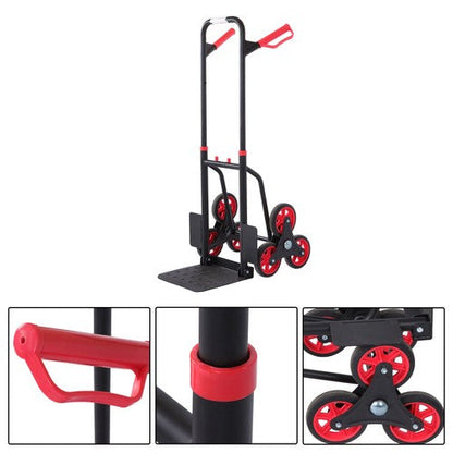 W/ 6 TPR Wheels Stair Climbing Hand Truck Capacity:440lbs Telescoping Handle