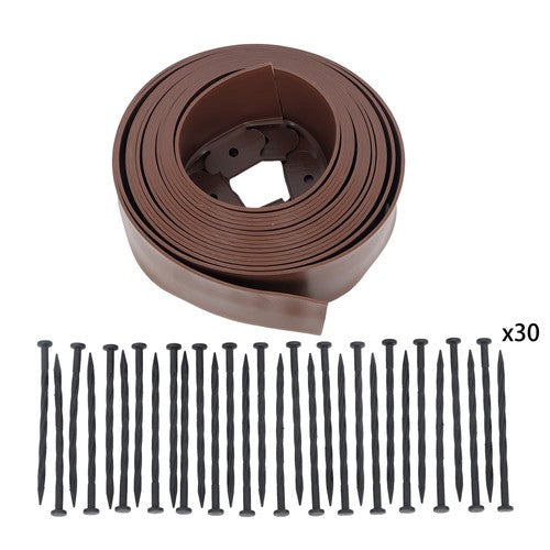 33 FT No-Dig Garden Edge Lawn Border L-shaped Landscape Edging Border Kit New