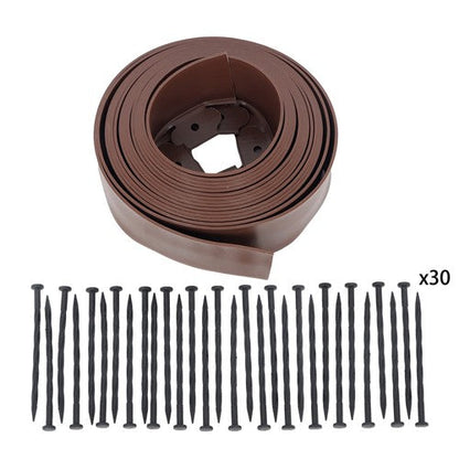 33 FT No-Dig Garden Edge Lawn Border L-shaped Landscape Edging Border Kit New