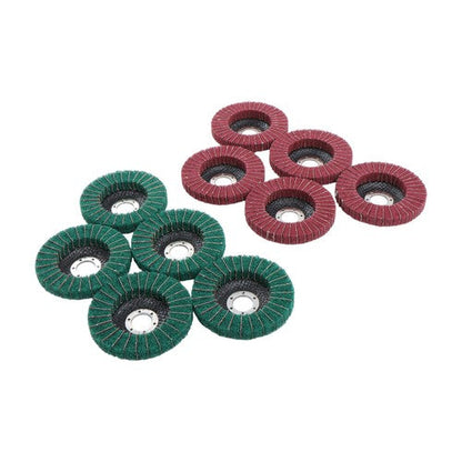 10 Pack 4-1/2 Inch Scour Flap Discs 120 and 240 Grit Grinding Sanding Discs