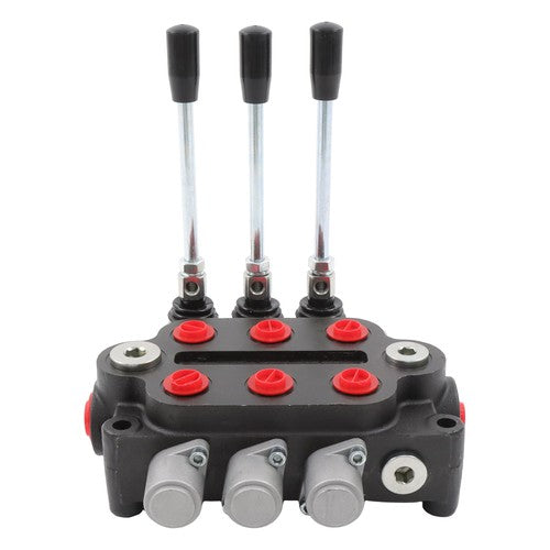 3 Spool 25 GPM Hydraulic Directional Control Valve Tractor Loader Double Acting