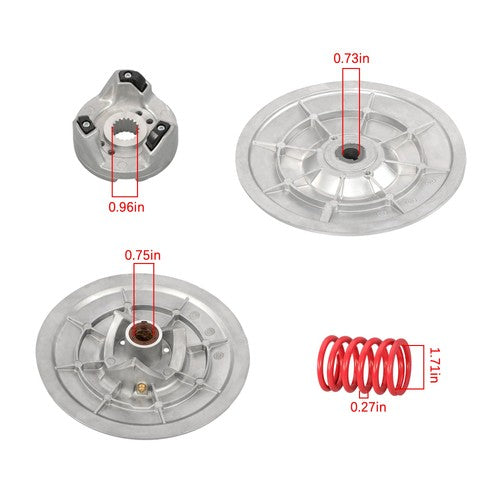 for Yamaha G2-G22 4 Cycle Gas Golf Cart Secondary Heavy Duty Driven Clutch Kit