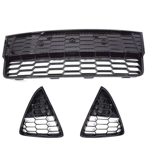 Suitable For Ford Focus S/SE 2012-2014 Front Lower Grille 3pcs ABS Plastic Black