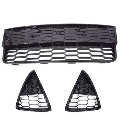 Suitable For Ford Focus S/SE 2012-2014 Front Lower Grille 3pcs ABS Plastic Black