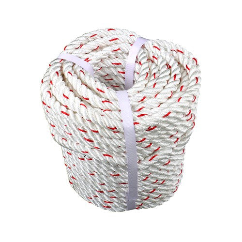 1/2 'X 120'High Strength Braided Rope Breaking Strength 1160 Pounds White Red