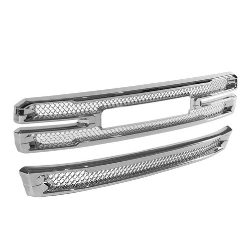 Front Grille Covers Grill Overlay Chrome for GMC Sierra 1500 SLT AT4 2019-2022