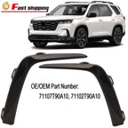 Left+Right Side Front Bumper Molding Trim Fit Honda Pilot 2023-2025 Glossy Black