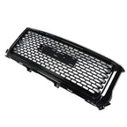 For GMC Sierra 1500 2014 2015 Front Hood Mesh Grill Glossy Black Plastic Durable