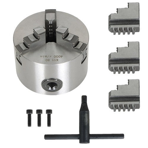 K11-80 Self-centering Lathe Drilling Part 80mm 3 Jaw Lathe Chuck Manual Chuck 3"