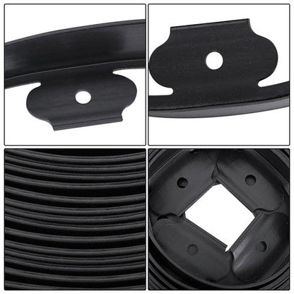64pcs Anchoring Spik L-shaped 100FT Garden Edge Lawn Grass Stone Isolation Strip