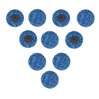 10 Pack 3" Blue Quick Change Easy Strip & Clean Discs For Paint Rust New