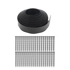 No Dig Lawn Border L-shaped Lawn Garden Edging Kit With Anchoring Spikes Plastic