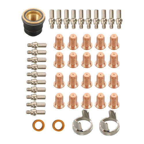 Plasma Cutting Torch Tips Electrode Shield Cap 45 Pcs IPT-60 PT-60 IPT-40 PT40