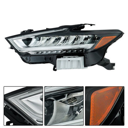 For Nissan Maxima 2019-2021 Headlight Driver/Left Side Single Set Clear Lens LED