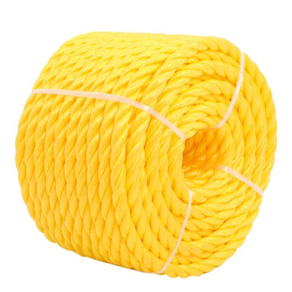 1/2in x 100 Feet 3 Stranded Orange Yellow Polypropylene Braided Rope