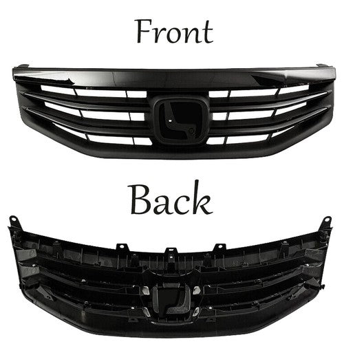 Front Bumper Upper Gloss Black Mesh Grill Grille for 2011 2012 for Honda Accord