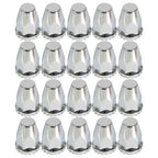 Wheel Axle Hub Cover Kit Semi Truck Wheel Front 33mm Nut Covers Set 2 Of Chrome