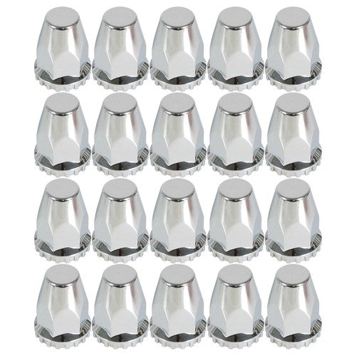 Wheel Axle Hub Cover Kit Semi Truck Wheel Front 33mm Nut Covers Set 2 Of Chrome