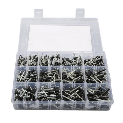 For DIY USE 500 Pcs pop rivets assortment kits 3/32" 1/8" 5/32" 3/16"