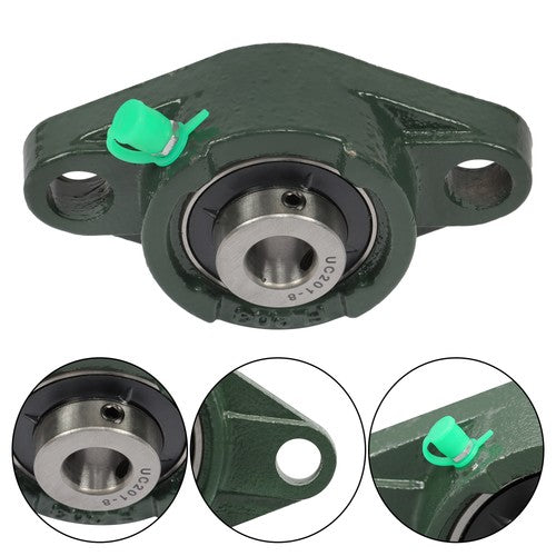 6PCS UCP201-8 Pillow Block Bearing 1/2"Bore 2 Bolt Cast Iron Base Self Alignment