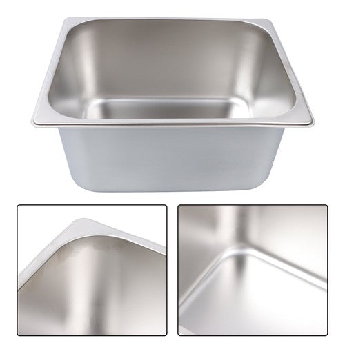 Restaurant Steam Table Pans 4 Pack 1/2 Size 6 Inch Deep Thickened with Lid