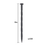 Landscape Edging Anchoring Garden Stakes Lawn Yard 150 Pcs Plastic Spikes 8 Inch