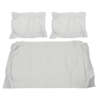 Front Seat Covers For Club Car DS Golf Cart 1982-2000.5 - Creamy White