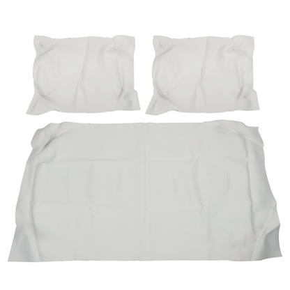 Front Seat Covers For Club Car DS Golf Cart 1982-2000.5 - Creamy White