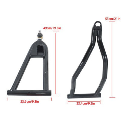 High Clearance 1.5" Forward A-Arm - BLACK For Polaris RZR S 800 / 4 800