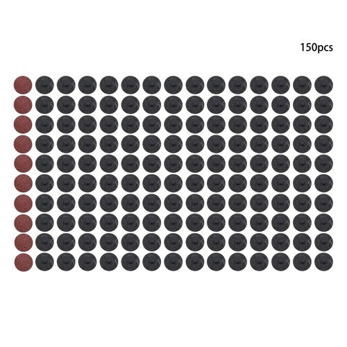 150 Pcs 2" 36 Grit Roll Lock Die Grinder Sanding Discs Medium Torque Sand Discs