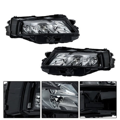 LH+RH Side Black Housing For Nissan Rogue 2021-2023 Headlights Replacement LED