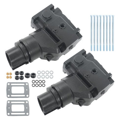 For Volvo Penta OMC Set of 2 4'' manifold Exhaust Riser Elbow 4.3 5.0 5.7 5.8 L