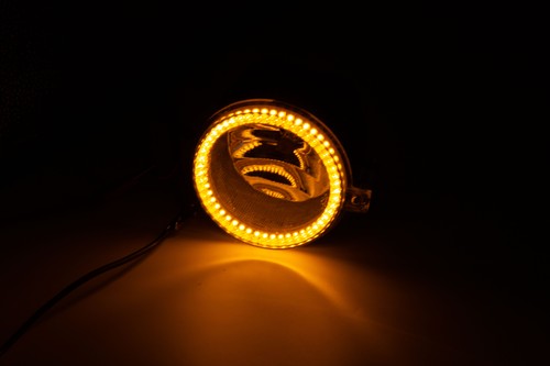 LED Halo Fog Light Lamp Assembly Pair for 2011-2014 for Dodge Challenger