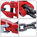 Double Legs Lifting Chain Sling 3/8"x 5' w/ Grab Hook 4Ton/8800lbs Capacity G80