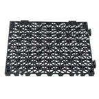 50Pack 12 x12in Interlocking Drainage Floor Tile Modular Interlocking Tile Black