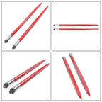 For Tractors Loaders 2pcs Hay Bale Spear 43" 3000 lbs Capacity Spike Fork