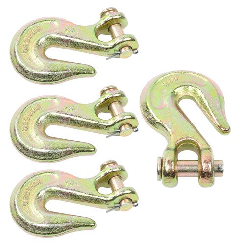 4Pcs 1/2" Clevis Grab Hook G70 Forged Steel Chain Hook Fracture Strength 48000lb