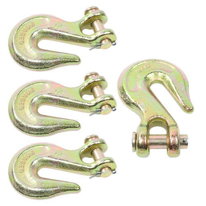 4Pcs 1/2" Clevis Grab Hook G70 Forged Steel Chain Hook Fracture Strength 48000lb