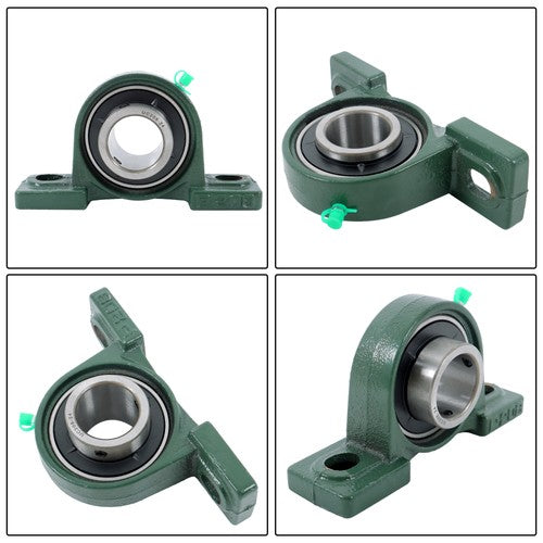 4 Pcs UCP208-24 Pillow Block Bearing Solid Base 1-1/2" Bore Self-Aligning
